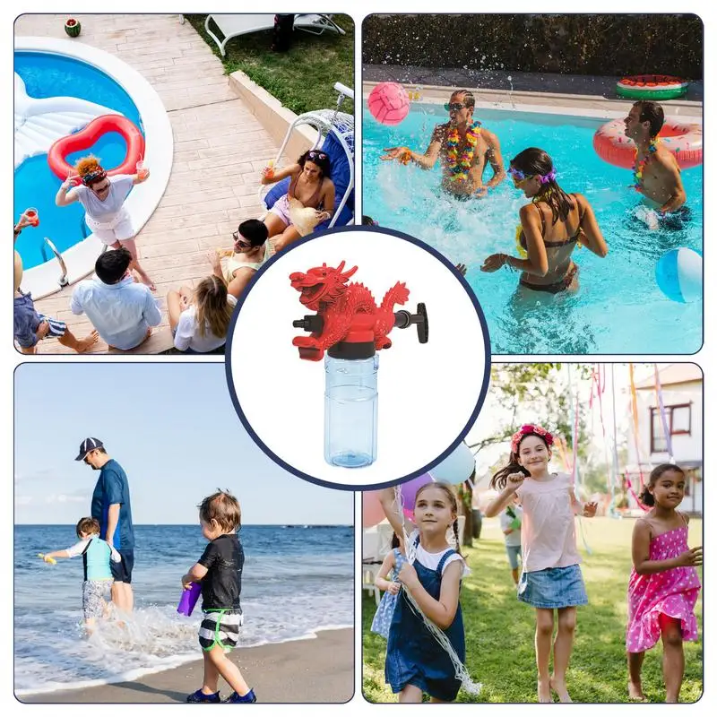 Wasserspritzer für Kinder, Drachen-Themen-Wasserflaschensprüher, Partygeschenke, Sommer, Outdoor-Pool-Spielzeug, auslaufsichere Wasserschütter für