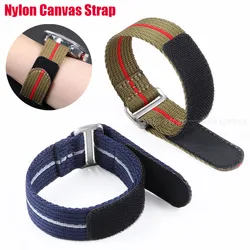 20mm 22mm Nylon Canvas Watch Strap for Tudor for Seiko Men's Military Sport Smart Watch Bracelet Band Stainless Steel Buckle