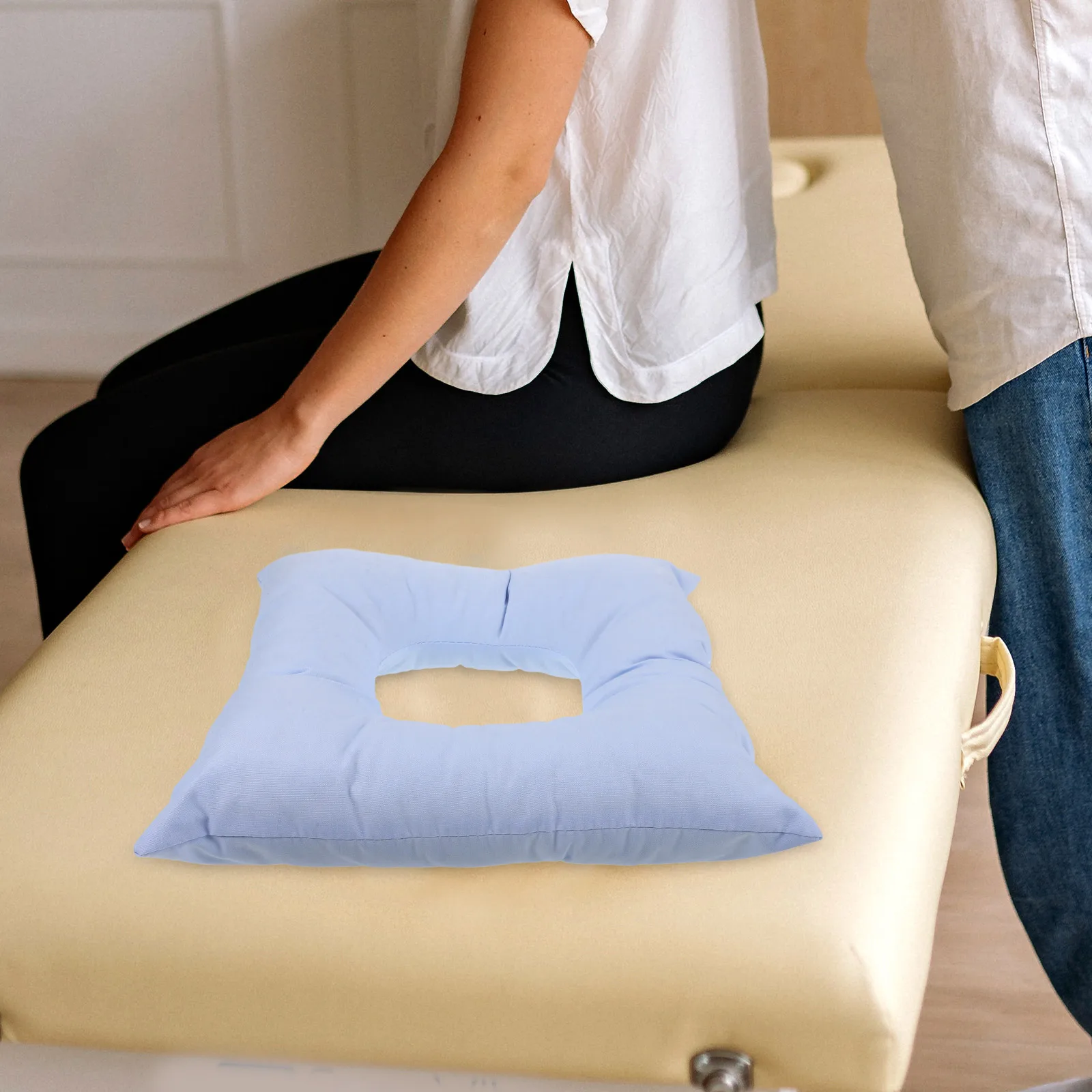 

Beauty Hole Pad Soft Cotton Massage Face Pillow For Salon Spa Neck Support Face Down Cushion Pillow