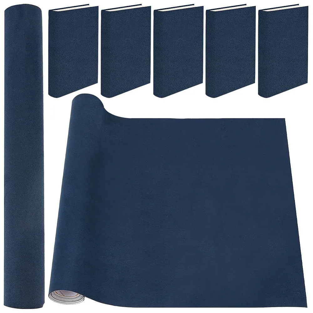 51x11.8inch Suede Book Cloth for Book Binding Fabric Surface Paper Backed Bookcover Books Navy Blue Scrapbooking Archival