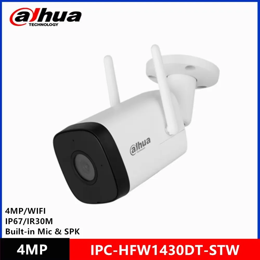 Dahua DH-IPC-HFW1430DT-STW 4MP 2.8MM lens Bullet WiFi Camera IR30M IP67  Built-in MIC & Speaker