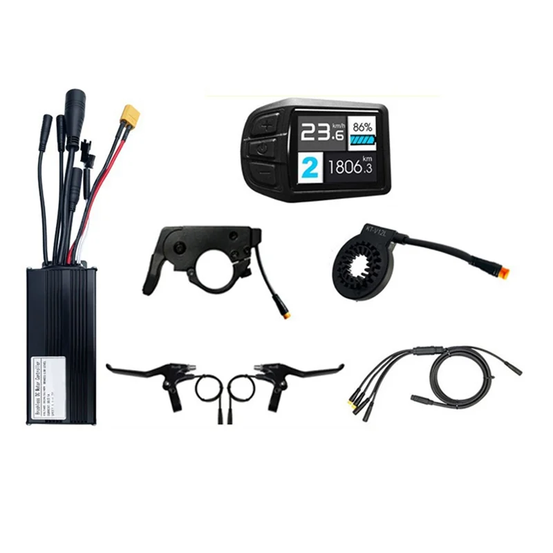 

J1UL1N 30A 1000 Вт 36/48 В аксессуары для модификации литиевой батареи для велосипеда, трехрежимный полностью водонепроницаемый маленький комплект, как показано на рисунке металл + пл