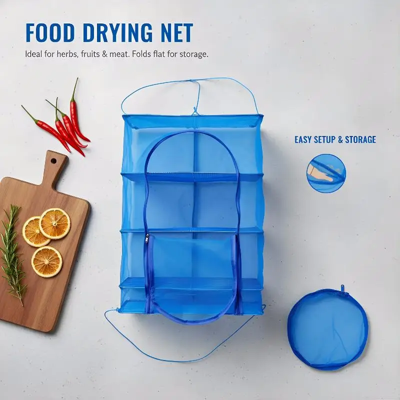 Foldable Drying Cage For Drying Vegetables And Fruits To Prevent Flies And Insects