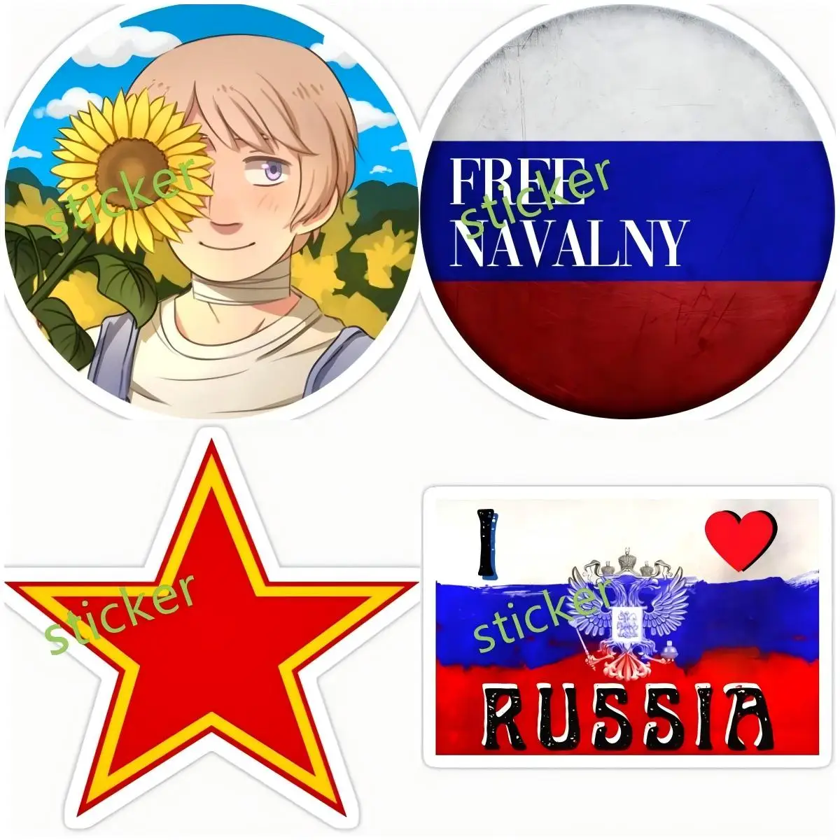 

Russia Car Truck Decal Bumper Window Vinyl Material Anime Waterproof Camper JDM Sticker Scratch-Proof RV Styling
