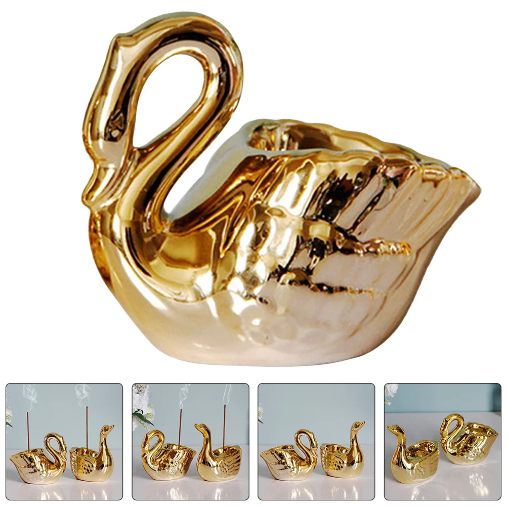 

Indoor Incense Burner Insence Holder Tea Living Room Ornaments Cartoon Swan Sauna