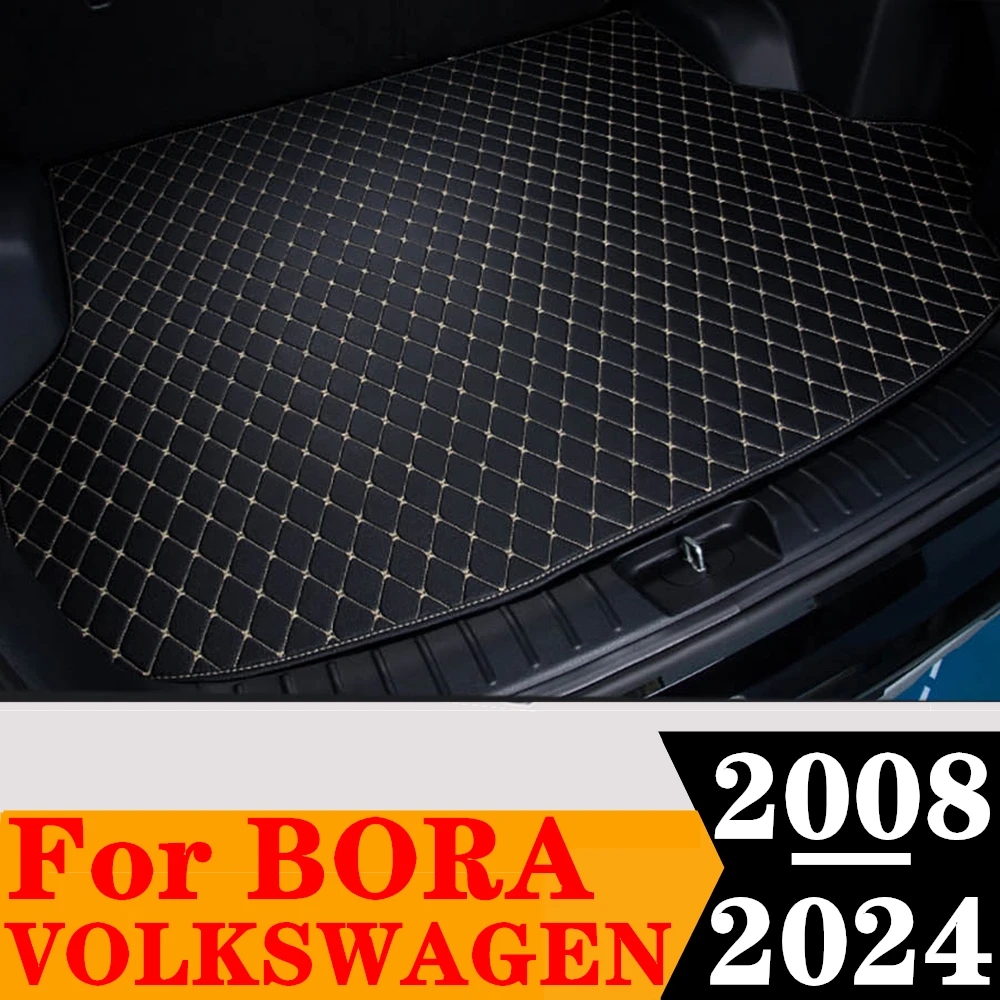 Car Trunk Mat For Volkswagen VW Bora 2024 2023 2022 2021 20-2008 XPE Rear Cargo Protect Carpet Liner Cover Tail Boot luggage Pad