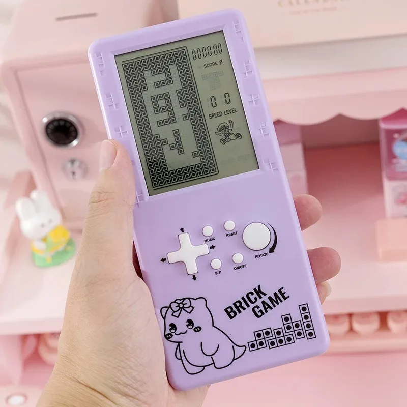 1/2/3 PCS Pocket Russian Blocks Game Player Large Display Handheld Game Console Kids Novelty Christmas Small Present