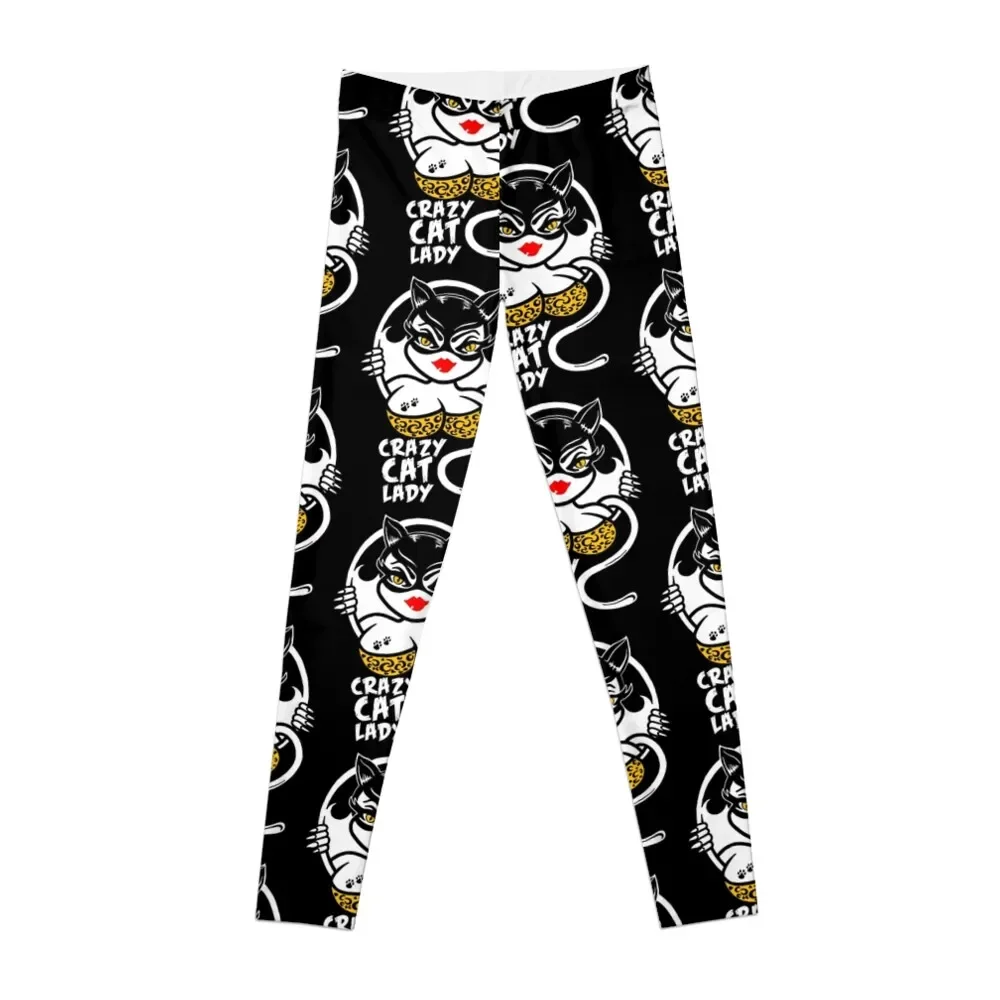 

Crazy Cat Lady Leggings Sports pants woman sports for gym for girls Womens Leggings