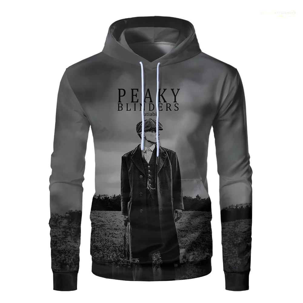 Sweat-shirt à capuche pour hommes, unisexe, tendance, confortable, avec image créative, motif Peaky Blinders, imprimé en 3D, nouvelle collection automne