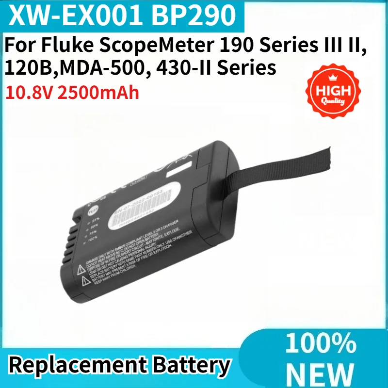 For Fluke ScopeMeter 190 Series III II, 120B,MDA-500, 430-II Series Brand New High Quality BP290 XW-EX001 Battery 10.8V 2500mAh