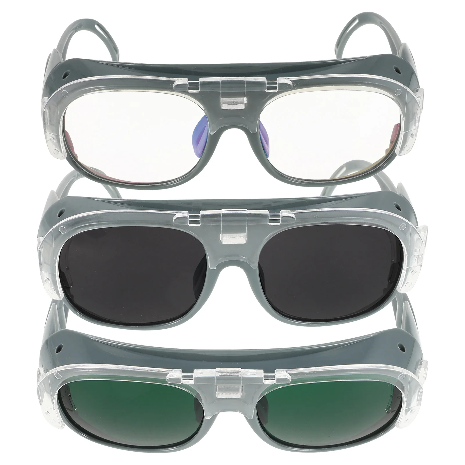 

3Pairs Welding Glasses Protective Lens Safety Goggles Lightweight Impact Resistant Welding Eyewear Safety Glasses