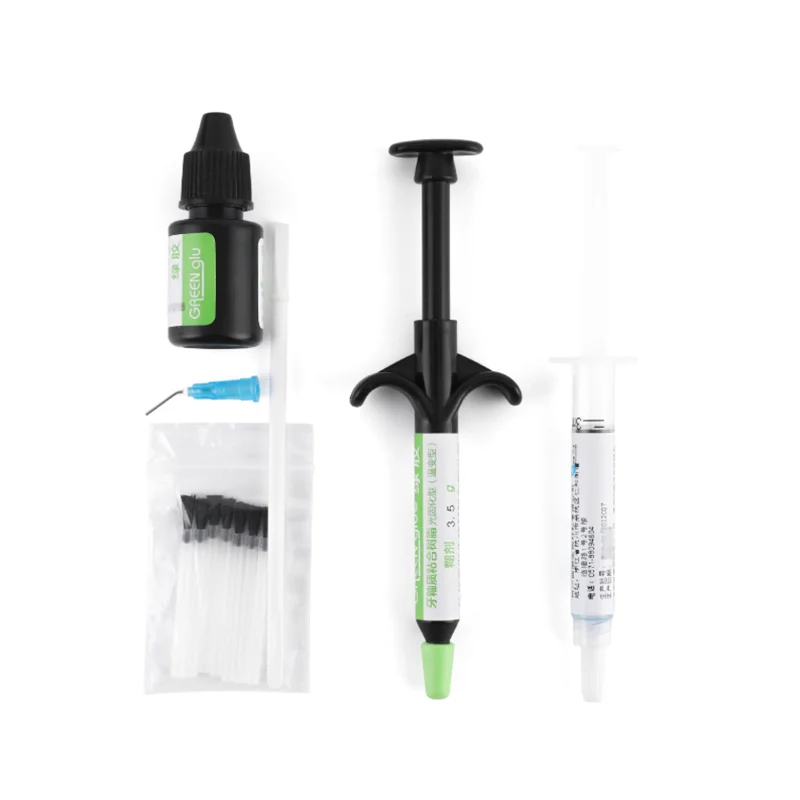 

Dental Ortho Adhesive Plus Light-Cure Green Glue Strong Adhesive Properties Dentistry Orthodontics Pre-mixed Band Cement