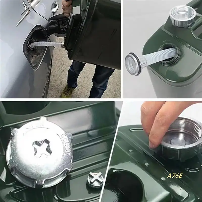 10L برميل يمكن الغاز الغيار الحاويات مكافحة ساكنة يمكن مربع الوقود الحاويات مانعة للتسرب خزان محمول الوقود لوازم السيارات دائم