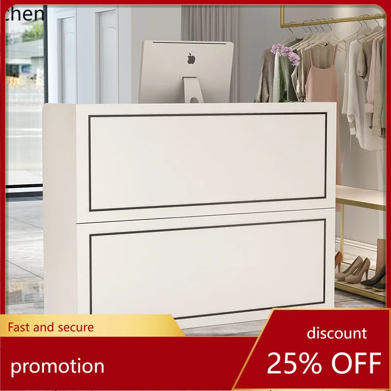 

ZML Simple Modern Cash Register Small Counter Table for Clothing Store Convenience Store Shop Bar Counter