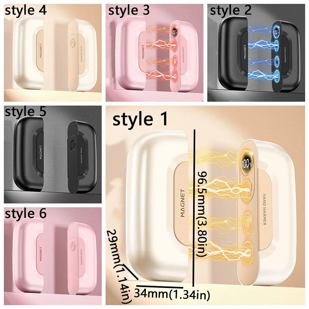 Plastic Magnetic Hand Warmer Fast Heating USB Charging Portable Hand Warmer Safe Heating 3 Speed Adjustable Electric Warmer view 6
