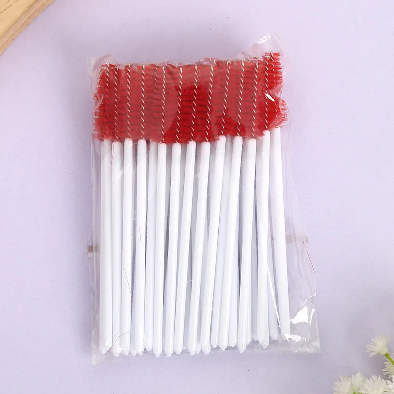 Hot -selling 100Bags/Set Eyelashes Small Brush Beautiful Eyelashes Combs Eyelashes Brush Combing