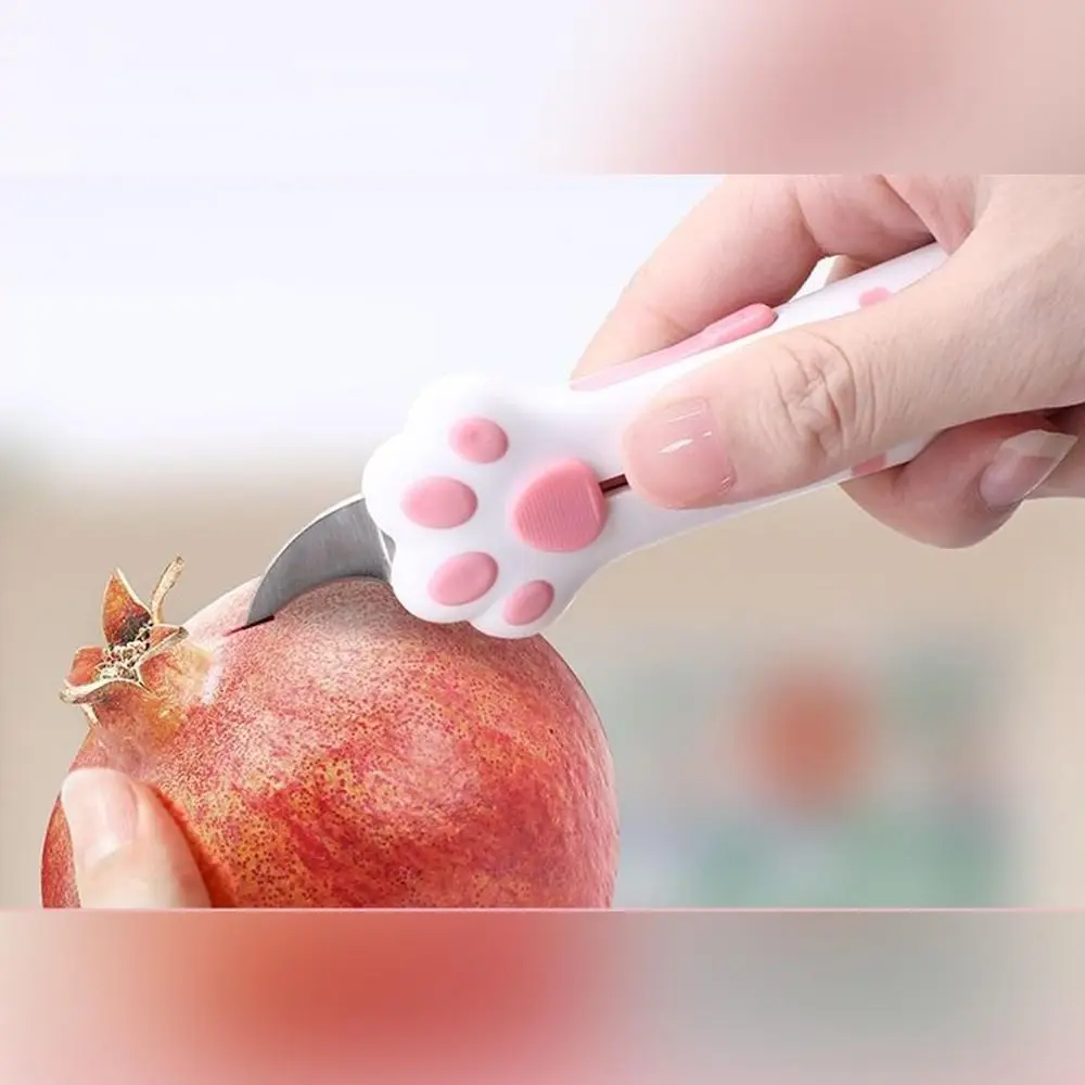 Creative Plastic Cat Paw Box Cutter Cartoon School Office Supplies Paper Cutting Tool Cat Box Paper Cutter