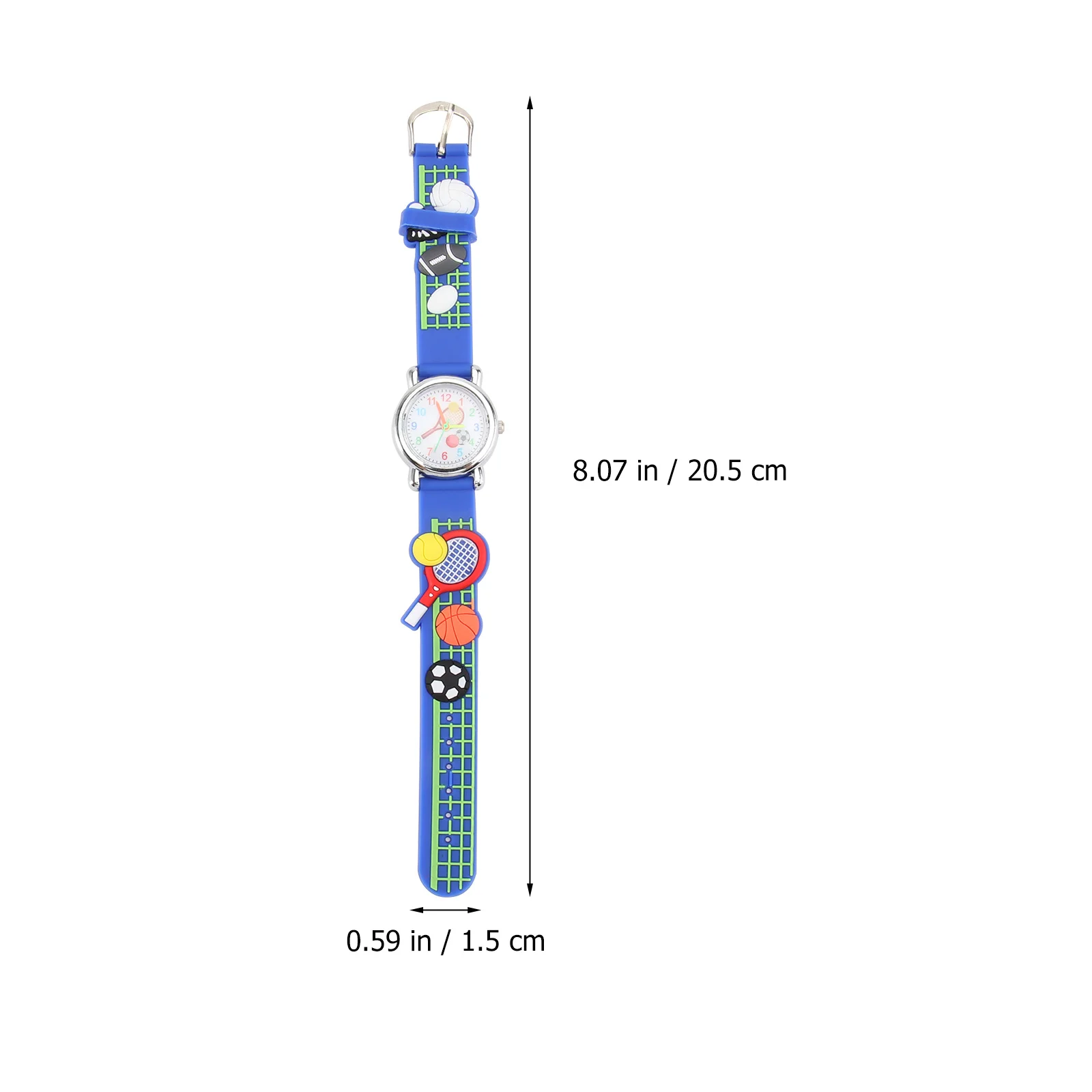 ساعة مضرب تنس ثلاثية الأبعاد مع حزام قابل للتعديل، تصميم مريح وخفيف الوزن، هدية مثالية لعيد الميلاد وعيد الميلاد والهالوين