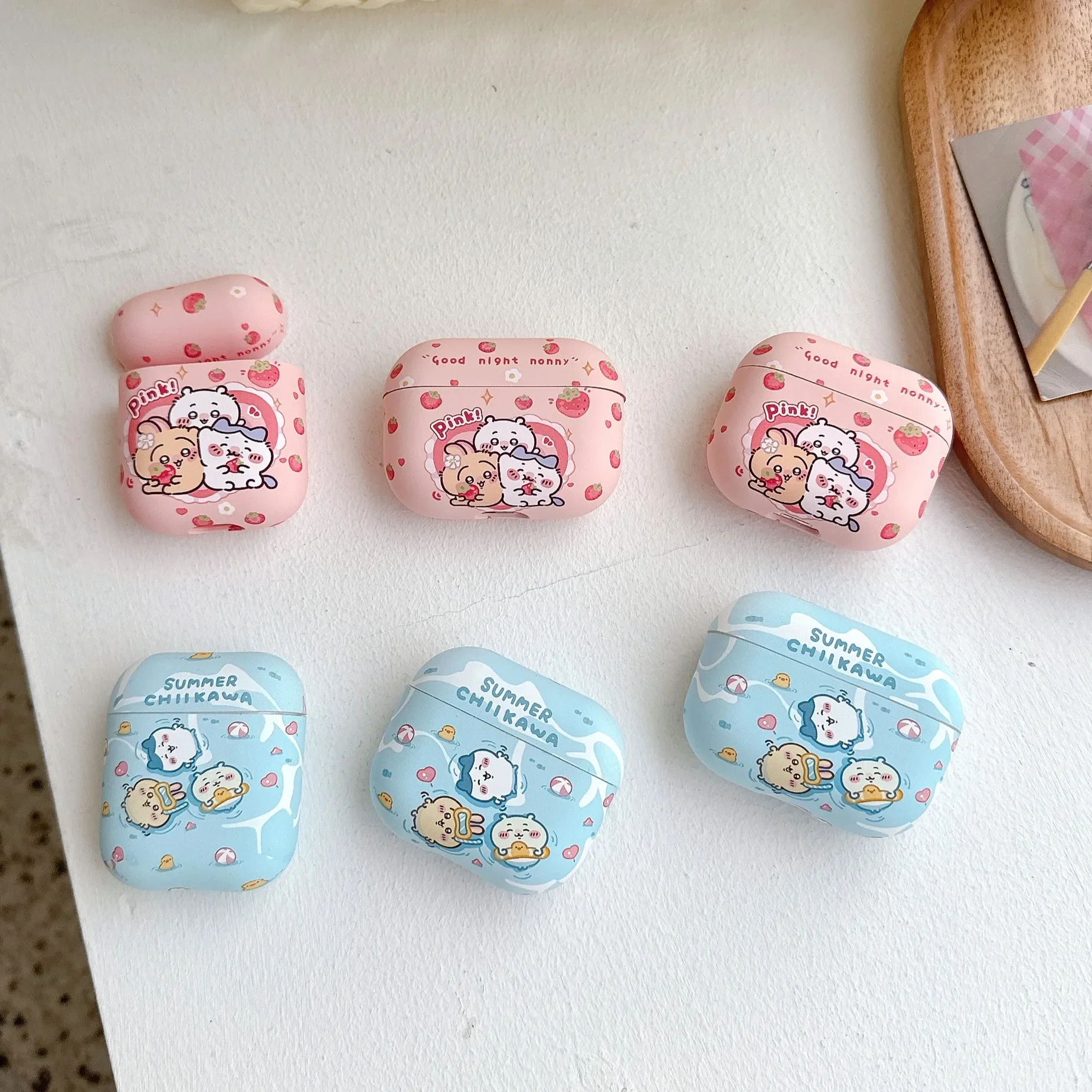 Étui pour écouteurs Airpods 4 2 3 1 Pro 3 2, dessin animé mignon japonais Chiikawa, housse de protection rigide pour casque Bluetooth sans fil