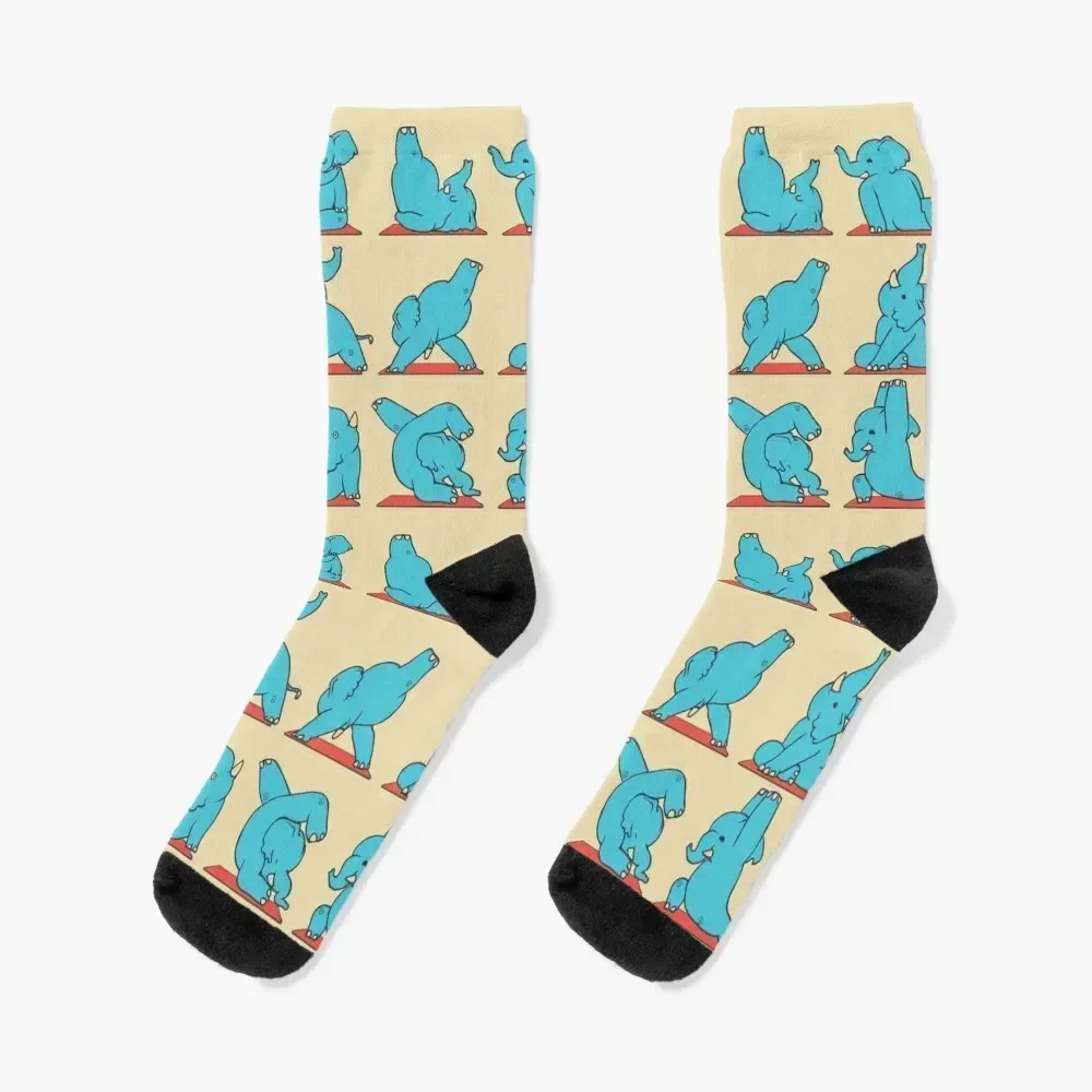 

Elephant Yoga Socks tennis funny gift snow sports and leisure Ladies Socks Men's