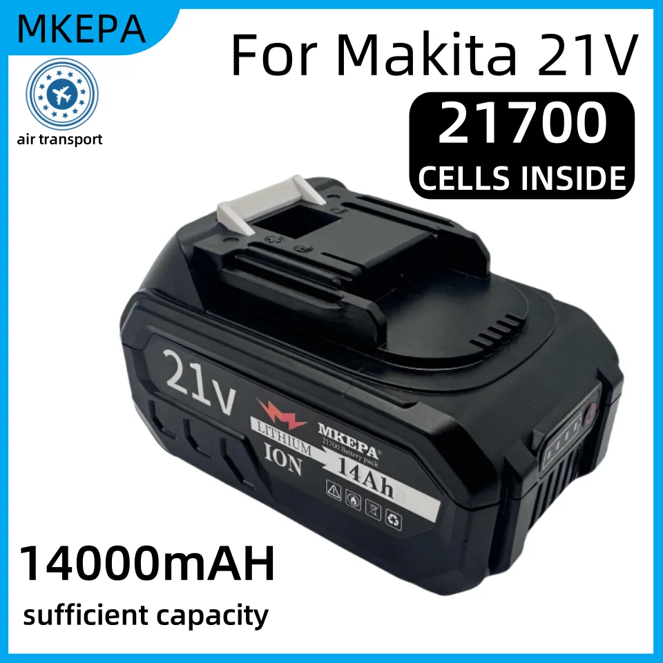 

21v 14000mAh 21700 Rechargeable Lithium Battery for Brushless Chainsaw Electric Drill Electric Wrench for Makita 21V B series