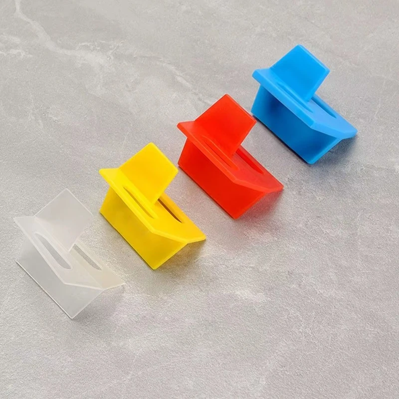 ABAE-Replaceable Floor Leveler Tile Spacer Clip Leveling System Reusable Floor Gap Clip Wedge Tile Tool 100Pcs