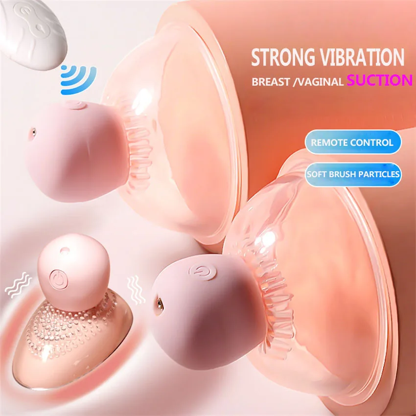 Nipple Breast Stimulation Massager Wireless Vacuum Clit Sucker Pussy Tongue Licking Masturbator Vibrator Sex Toys For Women 18+