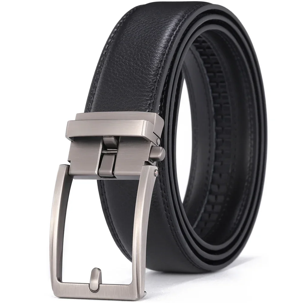 Paski męskie Click Belts luksusowej marki, designerskie, z automatyczną klamrą, prawdziwa oryginalna skóra naturalna, pasek męski do jeansów, paski do spodni