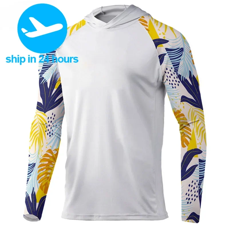 

Fishing Hoodie Men Performance Clothes Summer Breathable Long Sleeve Fishing Jersey Sun Protection Camouflage Fishing Shirts