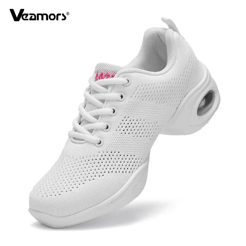 

Women's Breathable Mesh Dancing Shoes Jazz Shoes Lace-up Sneakers Breathable Lady Athletic Walking Dance Shoes Platform