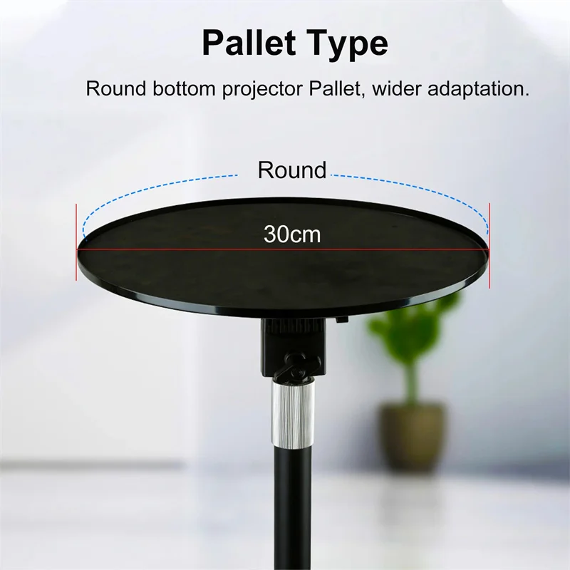 Floor Projector Stand Metal Multi-Angle Adjustable 360 Degree PTZ Rotating Projector Holder Support for Home Universal Bracket