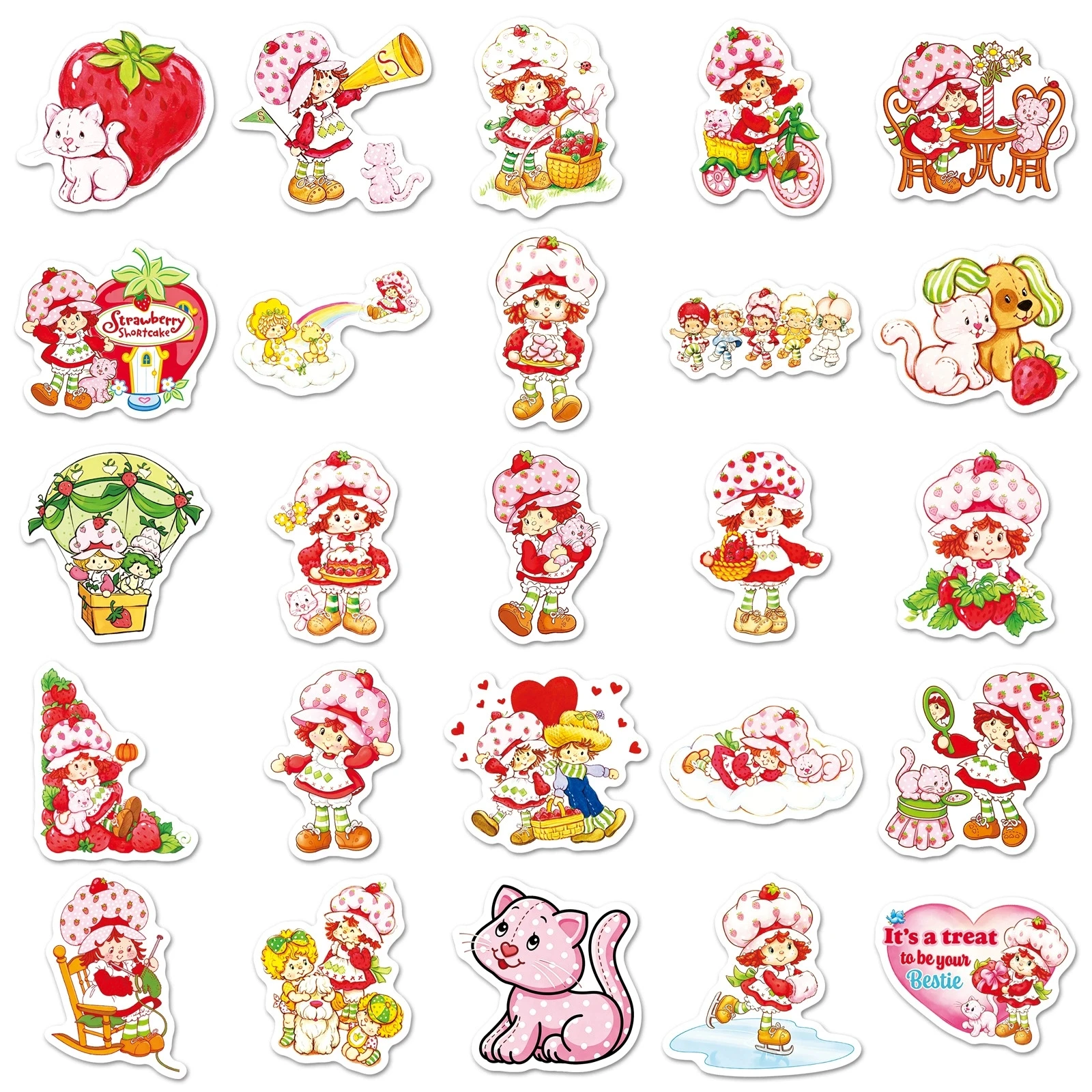 50 Buah Stiker Strawberry Shor - Strawberry Huller ulasan dan harga