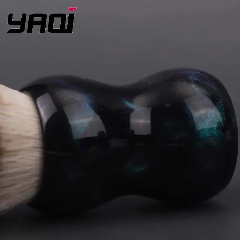 YAQI Night Emerald 26mm Synthetic Hair Resin Handle Men Wet Shaving Brush