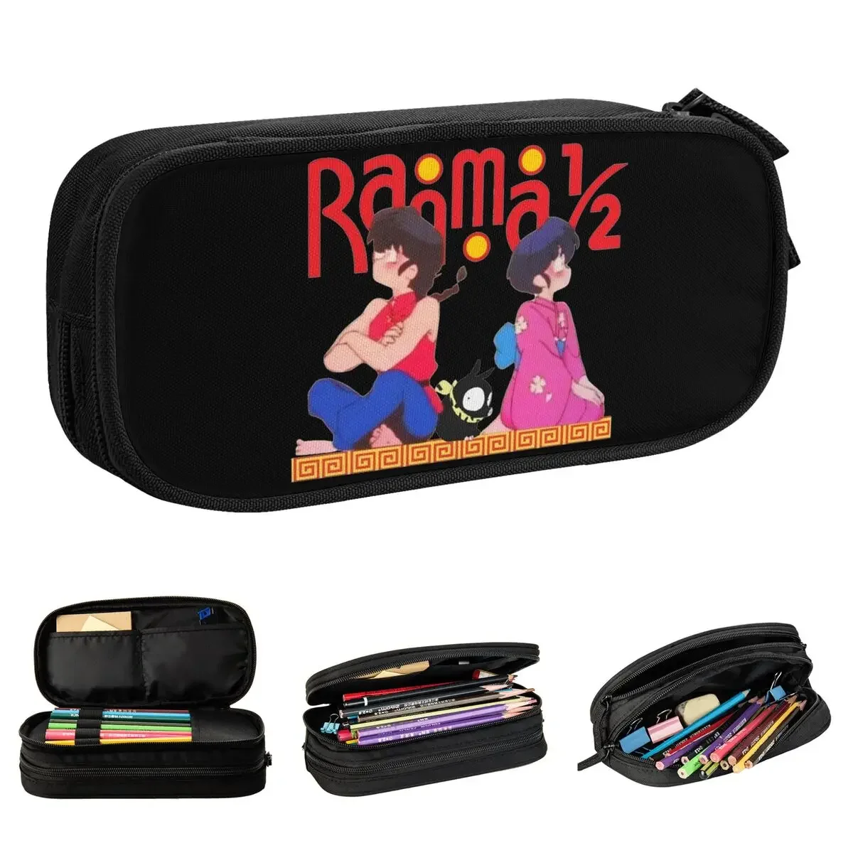 

Fashion Ranma 1/2 Akane Pencil Case Pencilcases Pen for Girl Boy Big Capacity Bag Office Zipper Stationery