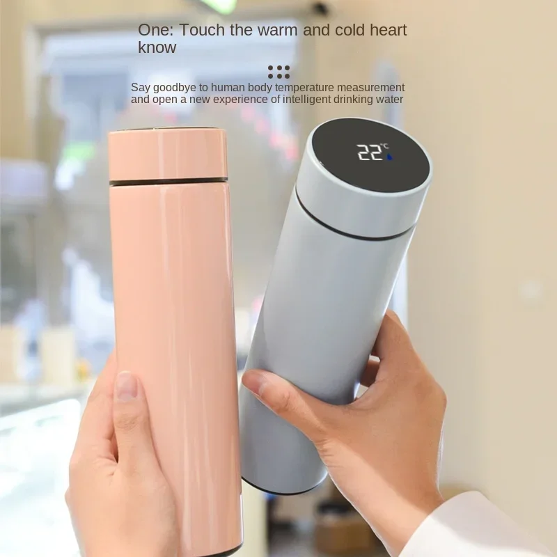 304 stainless steel thermos cup smart display vacuum water cup for men and women students high value office cup