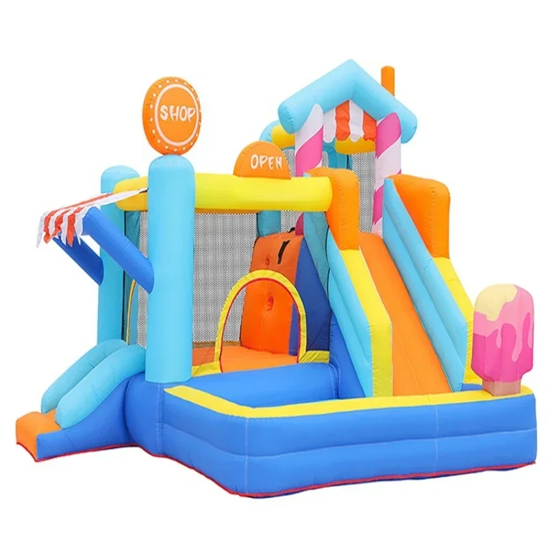 Small Indoor Trampoline In Inflatable Castle; Domestic Children