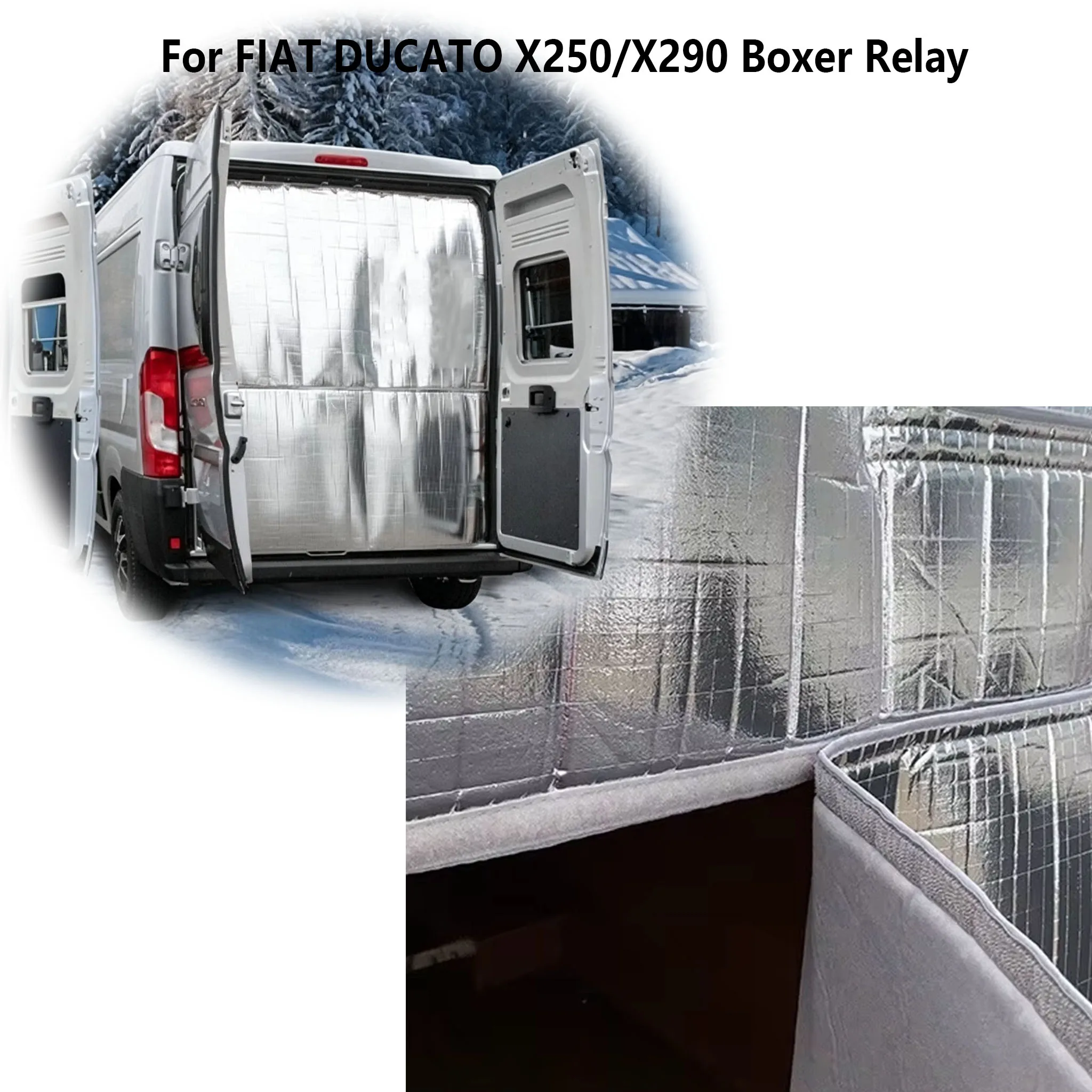 2PCS Thermal Insulation Rear Door Curtains for FIAT DUCATO X250/X290 Boxer Relay Motorhome Camper Van - Vehicle Specific Fit