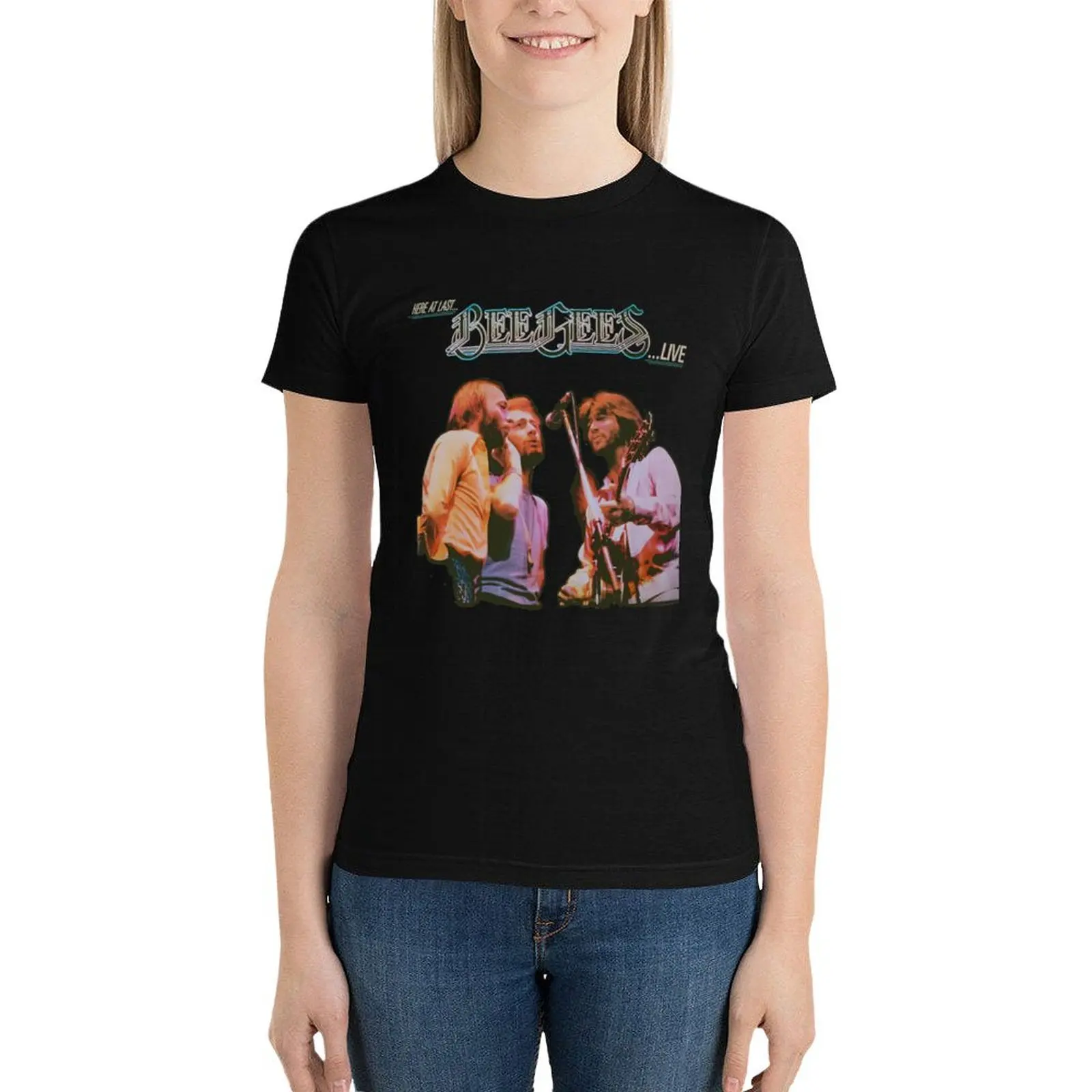 

The Bee Gees Live Tour Classic Retro Design T-Shirt Blouse female cute tops summer tops fashion woman blouse 2024