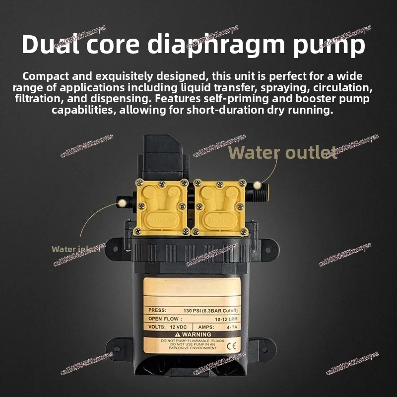 Dual Core Power Double Pump, High Power Pull Pipe More Than 50 Meters Fruit Tree Spraying Diaphragm Pump