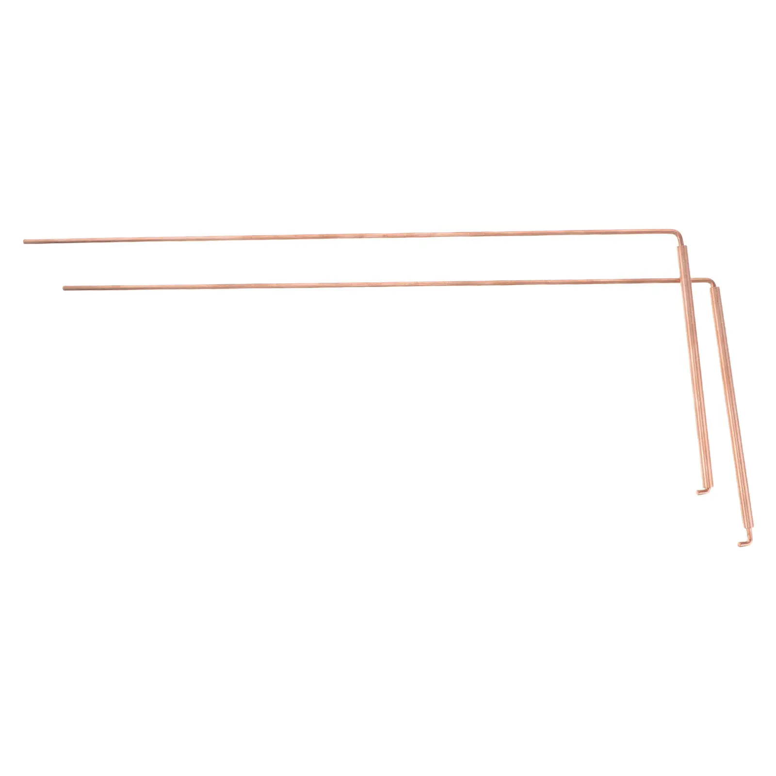 2Pcs Copper Dowsing Rods High Sensitivity Divining Tool for Water Finding Gold Locating Buried Item Search Outdoor Treasure Hunt