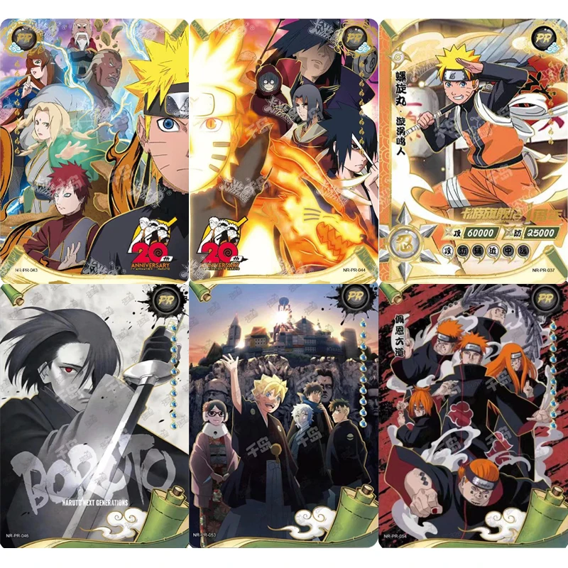 KAYOU Genuine Naruto PR Card Uzumaki Naruto Sasuke Kakashi Uchiha Tsunade Rare Collection Character Cards Kids Toy Xmas Gift