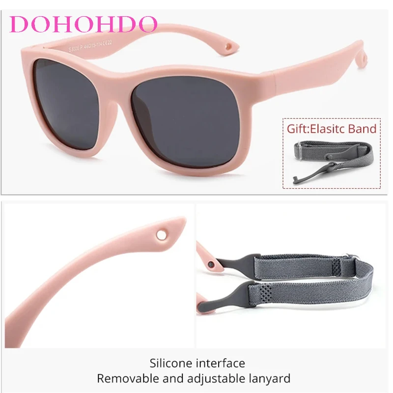 2023 Kids Polarized Sunglasses 1 2 3 Years Boys Girl Safety Glasses Baby Infant Shades Eyewear Anti Soft Frame With Cord UV400