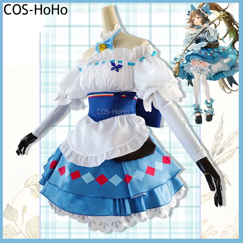 COS-HoHo Arknights Eyjafjalla A Picnic Before A Long Trip Game Suit Elegant Dress Cosplay Costume Halloween Party Outfit Women