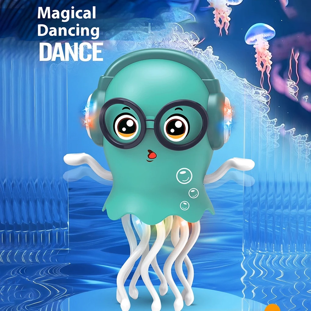 Cartoon Electric Dancing Octopus Crawling Walking Baby Toy Automatic Obstacle Avoidance Magic Dancing Jellyfish Toys for Kids