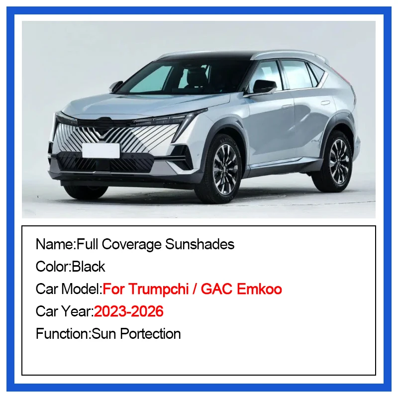 Auto Accessories For Trumpchi GAC Emkoo 2022 2023 2024 2025 2026 Mesh Magnetic Sun Shade Full Cover Visors Windows Privacy Tools