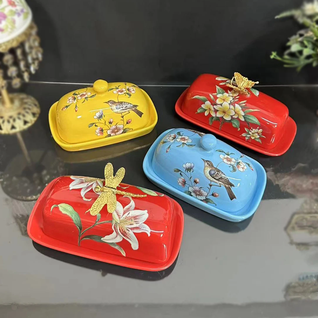 

Butter Dish Ceramic Butter Keeper Dish with Lid, Butter Container