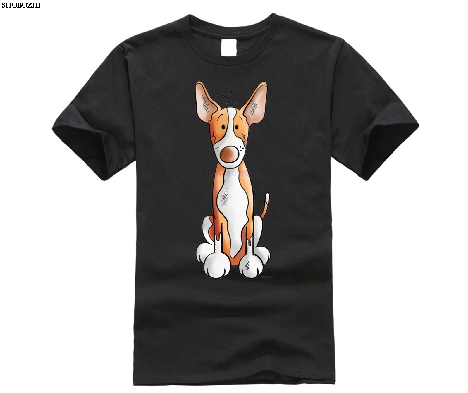 Camiseta con estilo de dibujos animados de perro Podenco pequeño, camisetas Harajuku, camiseta clásica única a la moda