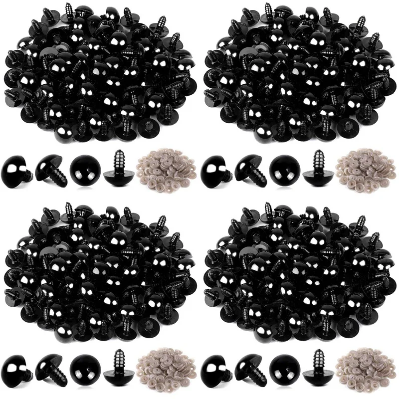 

400PCS Plastic Safety Crochet Eyes Bulk With 400PCS Washers For Crochet Crafts (0.24Inch/6Mm)