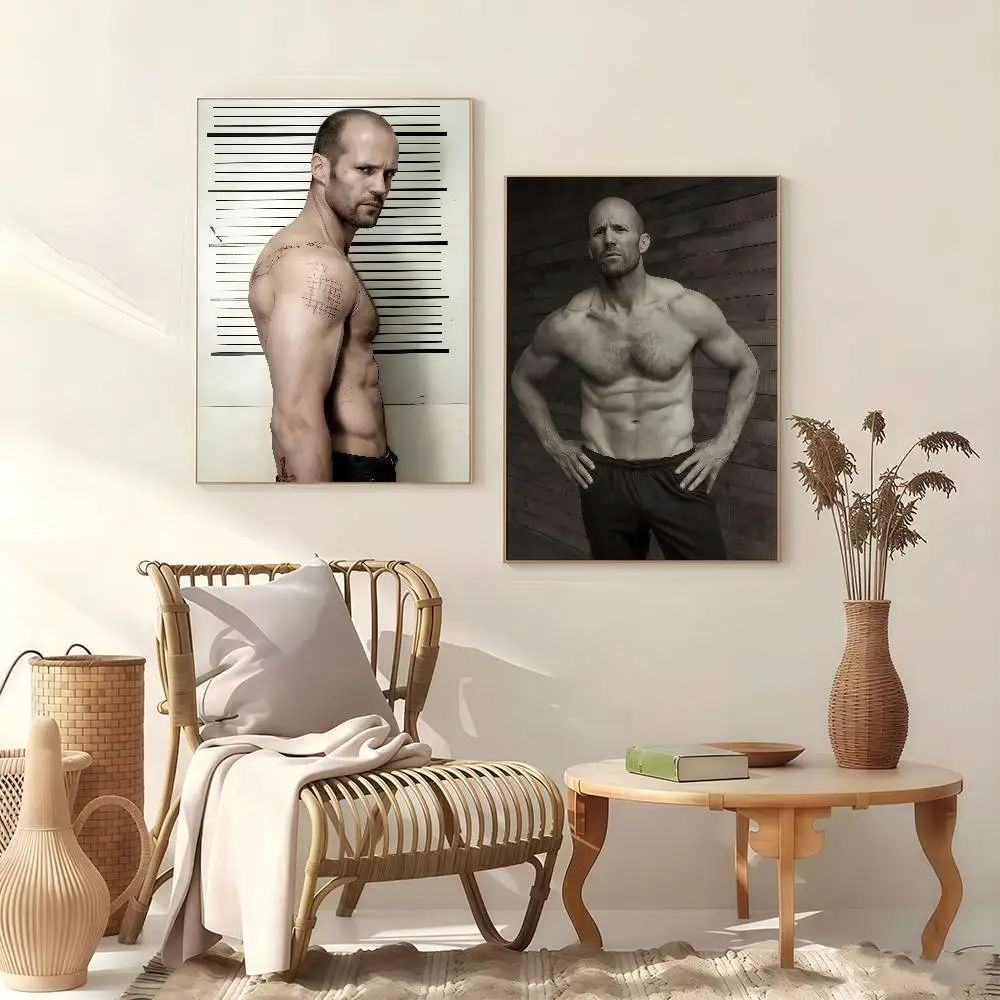 British Actor J-Jason S-StathamS Poster Self-adhesive Art Waterproof Paper Sticker Coffee House Bar Room Wall Decor