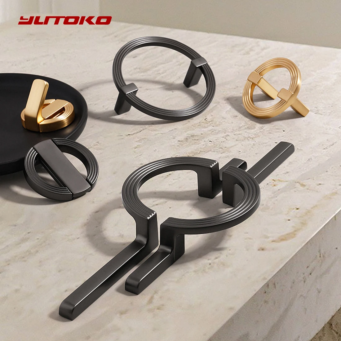 Chinese Style Wardrobe Handles Furniture Closet Handle Cupboard Pull Drawer High-end Circular Long Handle Kitchen Cabinet Pulls